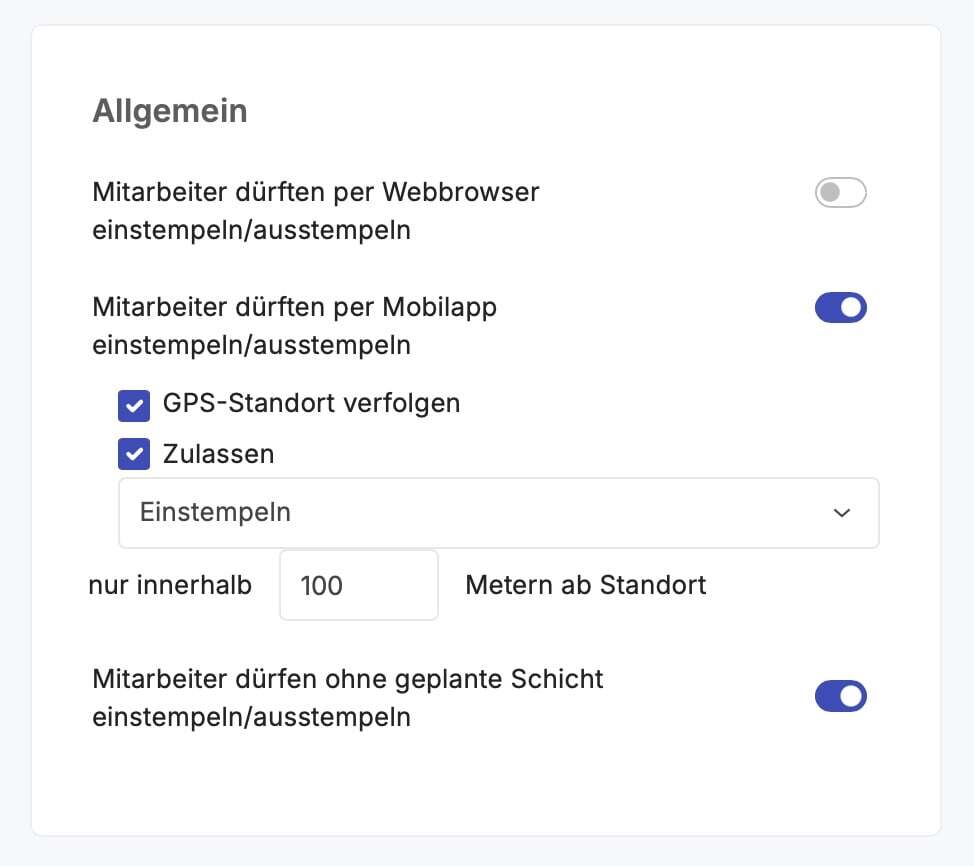Mobile Baustellen Stempeluhr mit der Mitarbeiter Zeiterfassung von Zoho Shift
